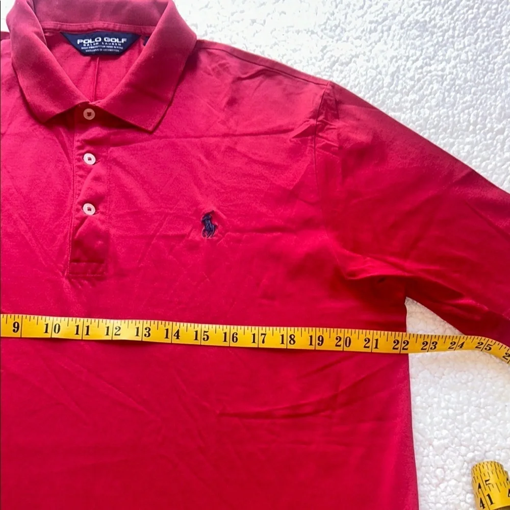 Ralph Lauren Red Polo Shirt with Classic Collar and Logo